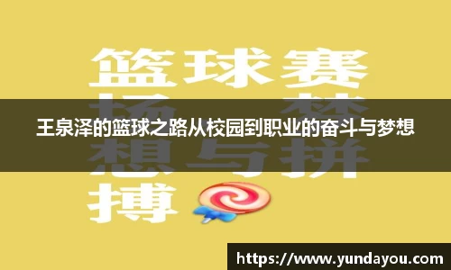 王泉泽的篮球之路从校园到职业的奋斗与梦想